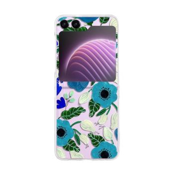 ART Plastový kryt pre Samsung Galaxy Z Flip5 5G BLUE FLOWER