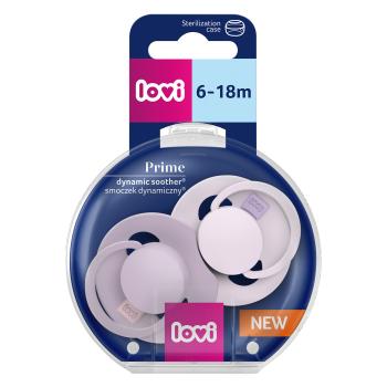 LOVI Cumlík silikónový dynamický PRIME 6-18m Baby Lilac/Violet 2 ks