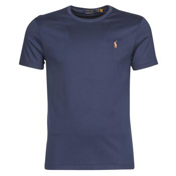 Polo Ralph Lauren  T-SHIRT AJUSTE COL ROND EN PIMA COTON LOGO PONY PLAYER MULTICOLO  Tričká s krátkym rukávom Modrá