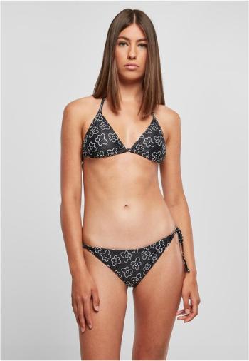 Urban Classics Ladies Triangle Pattern Bikini blackflower - XS