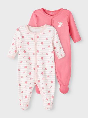 name it Night suit Body dětské Růžová