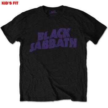 Black Sabbath tričko Wavy Logo Čierna 11 – 12 rokov