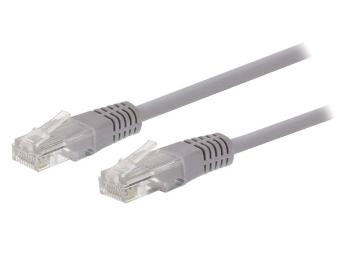 Kabel C-TECH CB-PP5-5 patchcord Cat5e, UTP, šedý, 5m