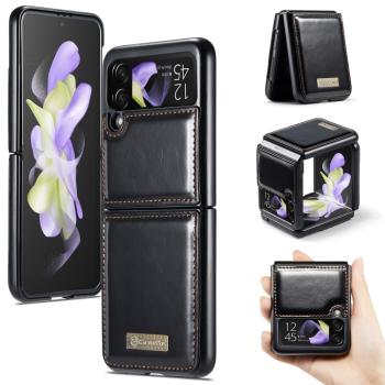 CASEME LEATHER Plastový kryt Samsung Galaxy Z Flip4 5G čierny