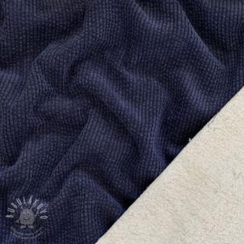 Kordbársony FAUX FUR navy