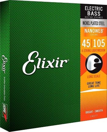 Elixir 14077 Bass Nanoweb Struny pre basgitaru