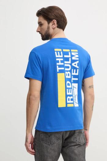 Bavlnené tričko Red Bull Racing x Pepe Jeans REDBULL TEAM TEE pánske, fialová farba, jednofarebné, RM500014