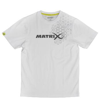 Matrix tričko white hex print t-shirt - xxxl