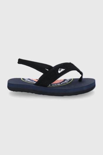 Žabky Quiksilver dámske, čierna farba, na plochom podpätku