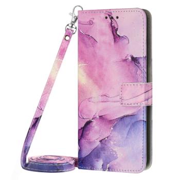 ART MARBLE Peňaženkový kryt s remienkom Motorola Moto G13 / G23 / G53 5G PURPLE