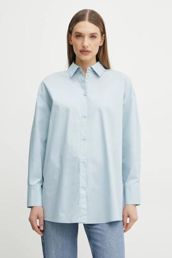 Bavlnená košeľa Armani Exchange dámska, voľný strih, s klasickým golierom, XW000455 AF12812