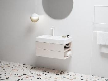 Skrinka pod umývadlo bez umývadla Ravak Lite 80 x43x45 cm alabaster pink X000001890