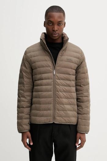 Bunda Calvin Klein hnedá farba, prechodná, LV04LC506G