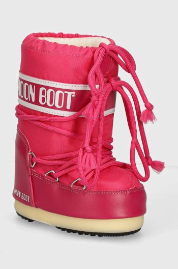 Detské snehule Moon Boot ICON NYLON ružová farba, 80D1400440