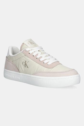 Tenisky Calvin Klein Jeans CLASSIC CUPSOLE MIX IN béžová farba, YW0YW01767