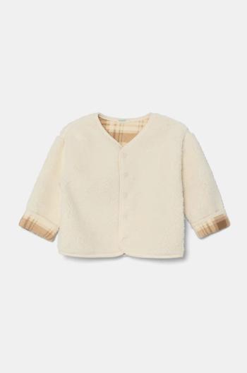 Mikina pre bábätká United Colors of Benetton béžová farba, jednofarebná, 3EKNA501G