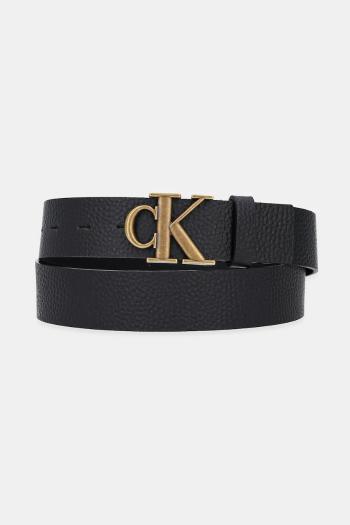 Kožený opasok Calvin Klein čierna farba, LV04G7025G