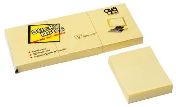Bloček samolepiaci 40x50mm žltý 3x100 listov Auro