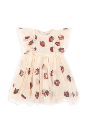 Dievčenské šaty Konges Sløjd YVONNE FRILL DRESS ružová farba, mini, áčkový strih, KS102288