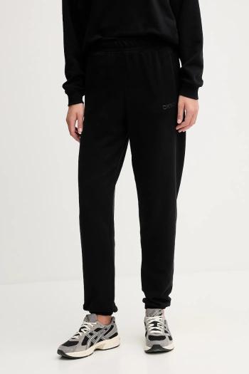 Bavlnené tepláky Dkny čierna farba, jednofarebné, DP5P3707
