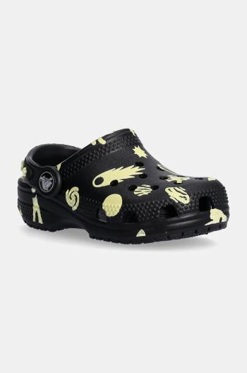 Detské šľapky Crocs CLASSIC GLOW SPACE CLOG čierna farba, 210358