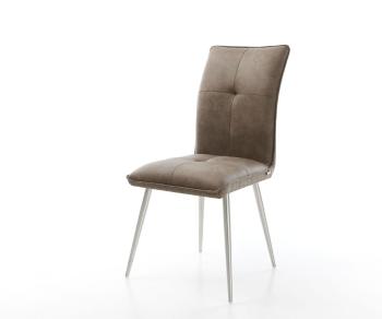 Jedálenská stolička Maddy-Flex taupe vintage kužeľová podnož