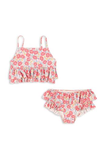 Dvojdielne detské plavky Konges Sløjd MANUCA FRILL BIKINI GRS ružová farba, KS103261