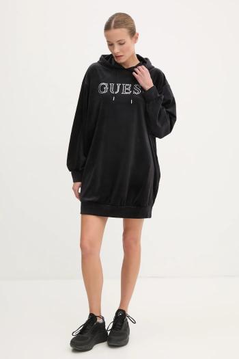 Šaty Guess COUTURE čierna farba, mini, oversize, V4BQ13 KBXI2
