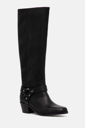 Kožené čižmy Dkny Stace dámske, čierna farba, na podpätku, K2436059