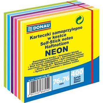 DONAU 76 × 76 mm, 400 lístkov, neón-pastelový (7574011PL-99)