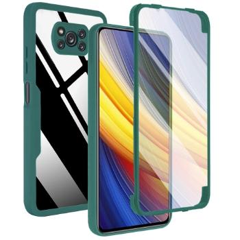 DUAL Obojstranný kryt s fóliou Xiaomi Poco X3 NFC / X3 Pro zelený