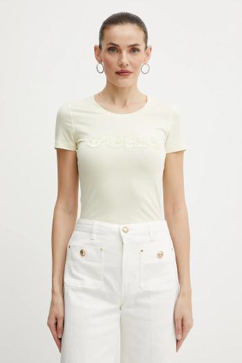 Tričko Guess dámske, žltá farba, W5GI17 J1314