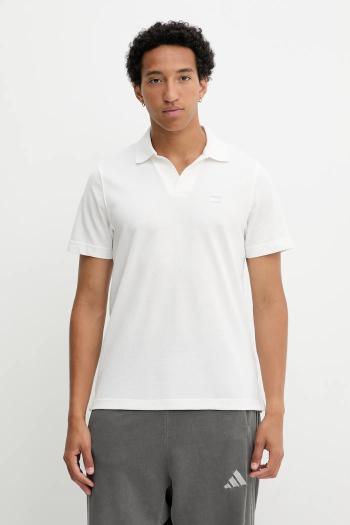 Polo tričko Tommy Jeans pánske, biela farba, jednofarebné, DM0DM21657