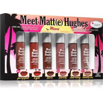 theBalm Meet Matt(e) Hughes Mini Kit Miami set de rujuri lichide pentru un efect de lunga durata