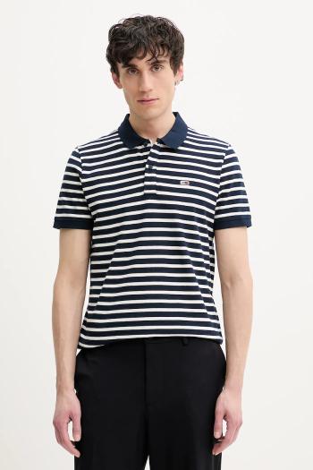 Bavlnené polo tričko Tommy Jeans pánske, tmavomodrá farba, jednofarebné, DM0DM20676