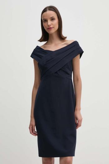 Šaty Lauren Ralph Lauren tmavomodrá farba, mini, priliehavá