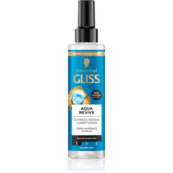 Schwarzkopf Gliss Aqua Revive bezoplachový kondicionér v spreji pre normálne až suché vlasy 200 ml