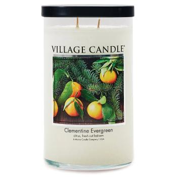 Village Candle Vonná sviečka v skle Clementine Evergreen 538 g