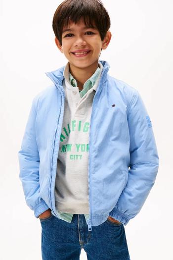 Detská bunda Tommy Hilfiger modrá farba, KB0KB09852