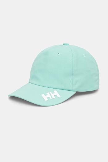 Šiltovka Helly Hansen tyrkysová farba, s potlačou