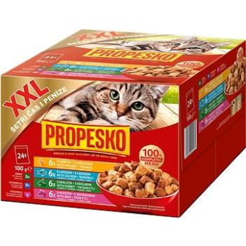 Propesko Kapsička kuracia, hovädzia, lososová, králičia 24 × 100 g (8595606404434)