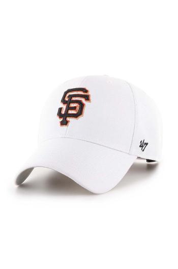 Šiltovka 47 brand MLB San Francisco Giants biela farba, s nášivkou, B-MVP22WBV-WH