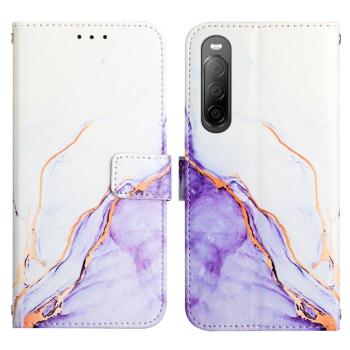 ART MARBLE Peňaženkový kryt Sony Xperia 10 IV 5G WHITE PURPLE