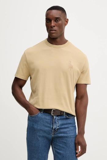 Bavlnené tričko Polo Ralph Lauren pánske, modrá farba, jednofarebné, 710936509