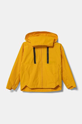 Detská nepremokavá bunda adidas J MYSHELTER R.R žltá farba, IX3591
