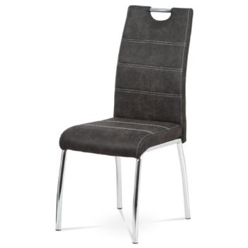 Jedálenská stolička Autronic 43x98 cm sivá látka HC-486 GREY3