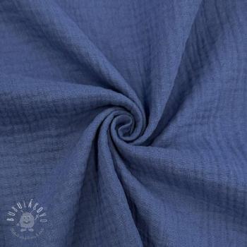 Dvojitá gázovina/mušelín midnight blue