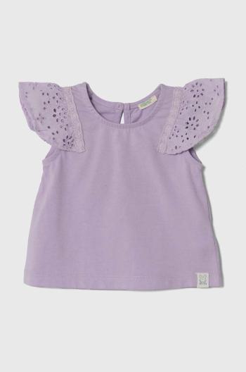 Top pre bábätká United Colors of Benetton fialová farba