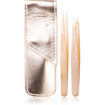 Tweezerman Professional cestovná sada na obočie odtieň Rose Gold