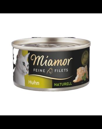 MIAMOR Feine Filets Naturell Chicken 80g pui in sos propriu, hrana pisica